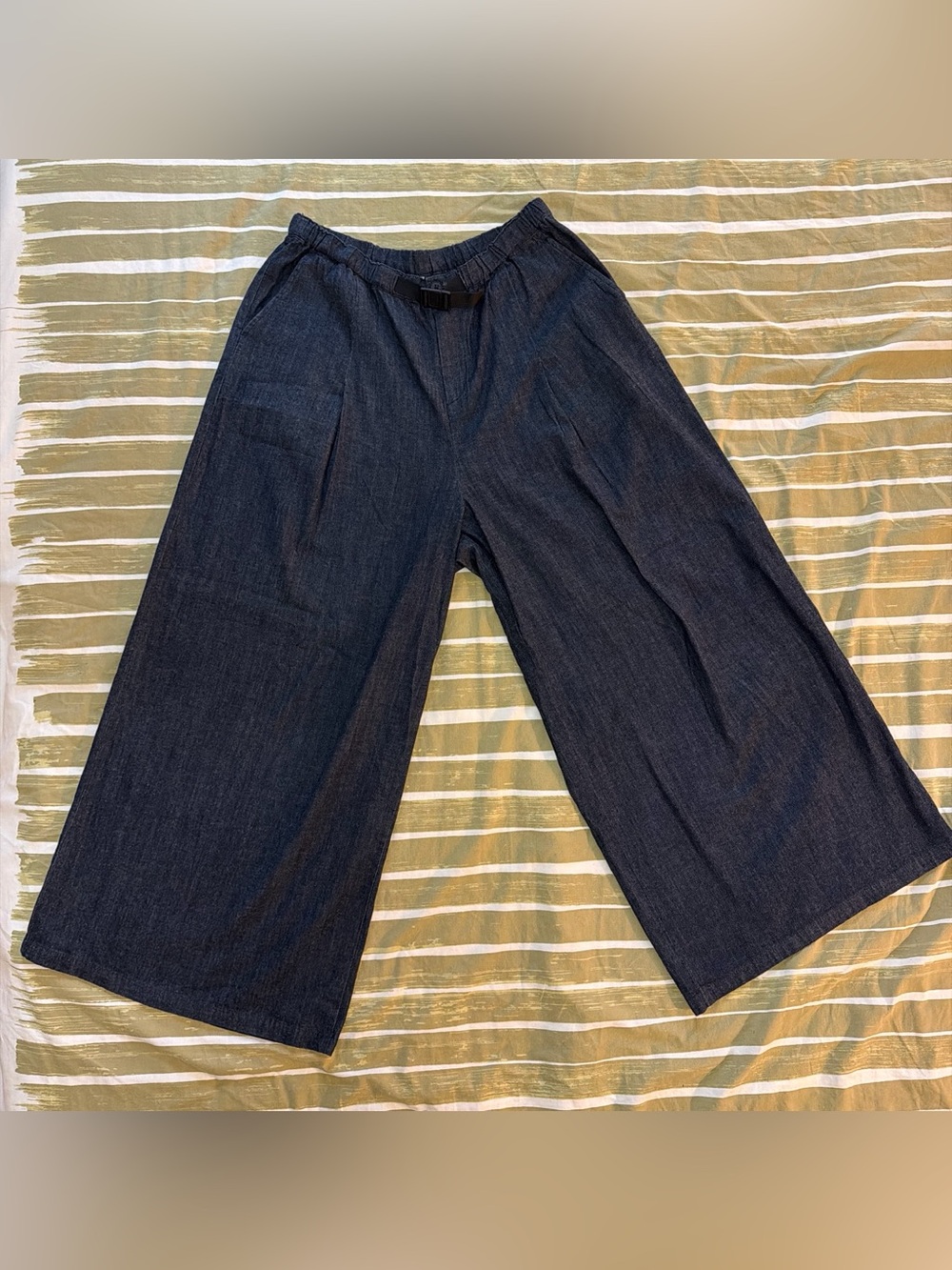 Muji Dark Indigo Wide-Leg Pants